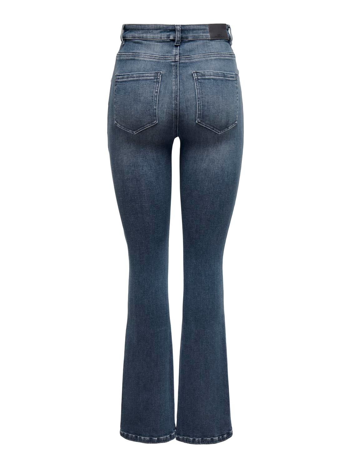 ONLMILA Hohe Taille Ausgestellt Jeans Blue Black Denim