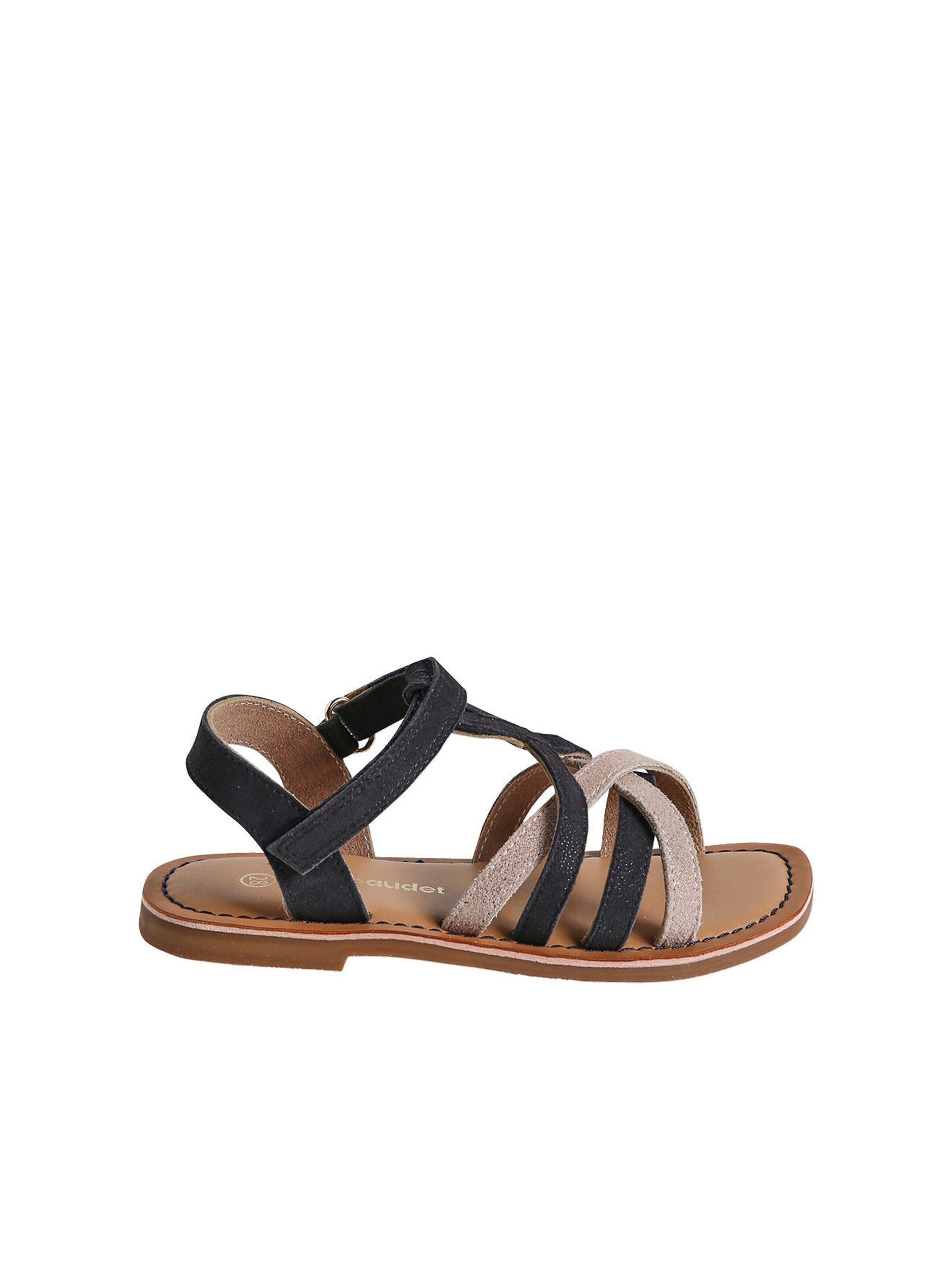 Vertbaudet Kinder Leder-Sandalen mit Anziehtrick set blau