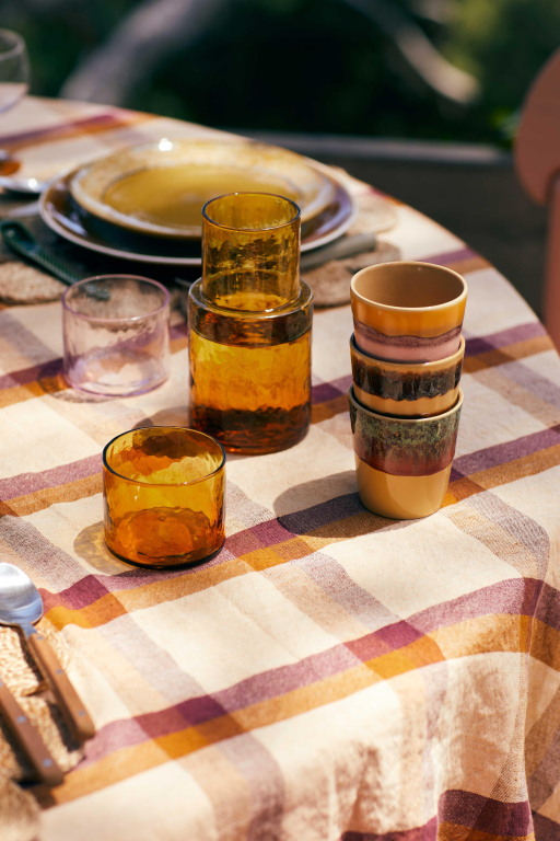 HKliving 70's Ceramic koffiemok set van 6 grounding