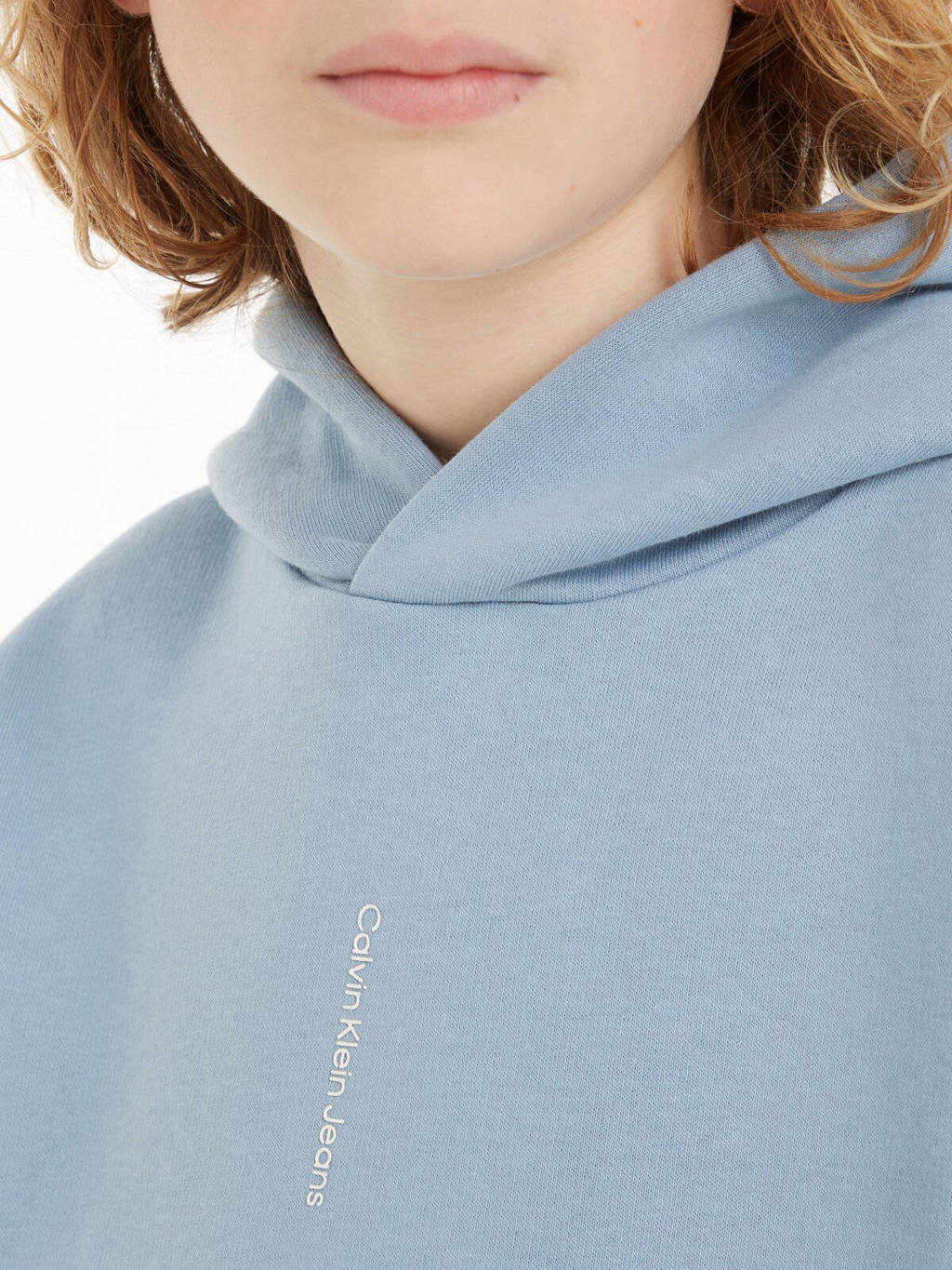 Calvin Klein hoodie met logo faded denim