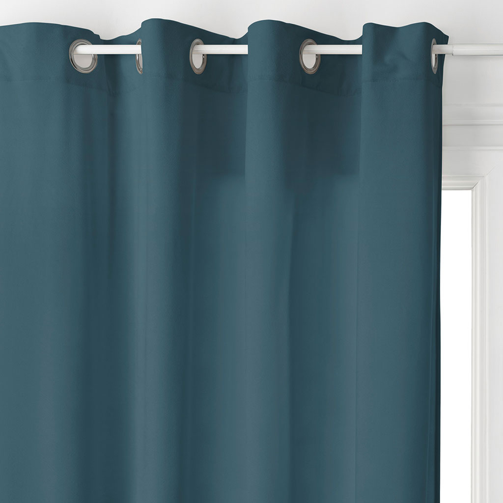 Rideau à œillets LILOU polyester bleu 140x260cm