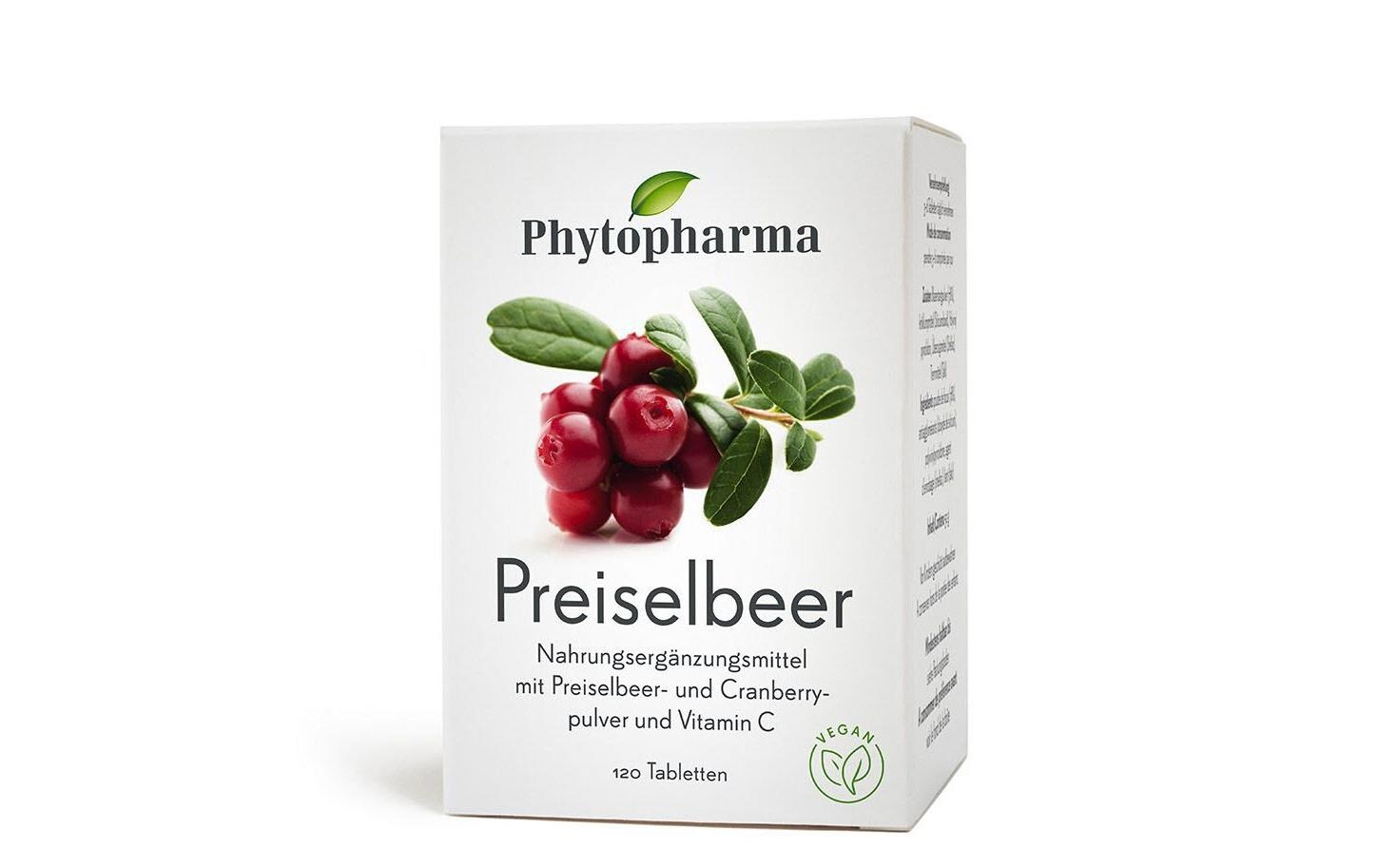 Preiselbeer 120 TablettenVegane Nahrungsergänzung mit Cranberry und Preiselbeeren