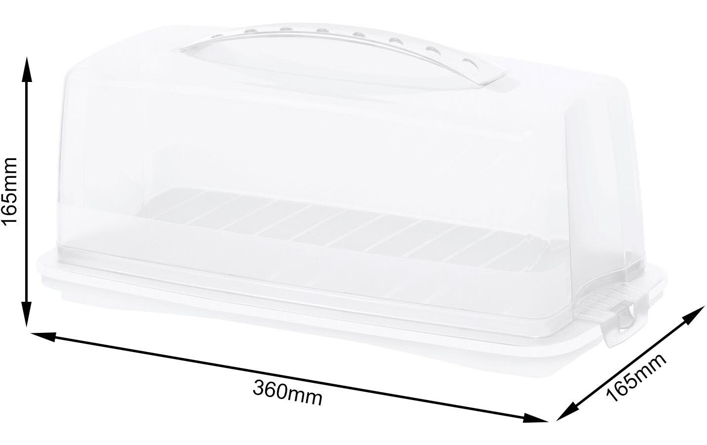 Cakebutler Fresh Transparent/WeissTransportbehälter aus Kunststoff