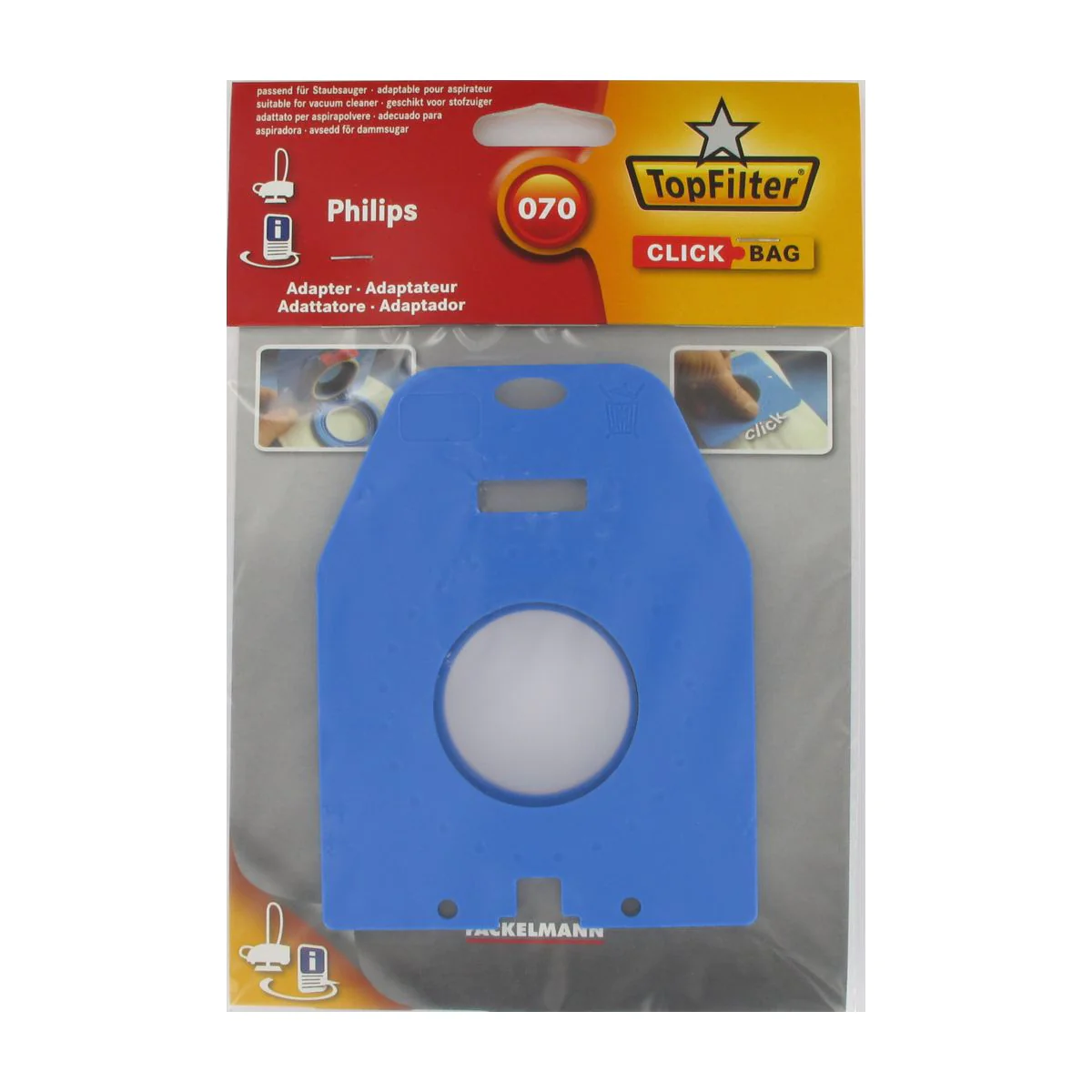 Boite de 4 sacs aspirateurs universels Top Filter avec Adaptateur Clic