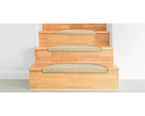 Sisal natuurlijke trapmattenset, 20x65 cm, 15 stuks