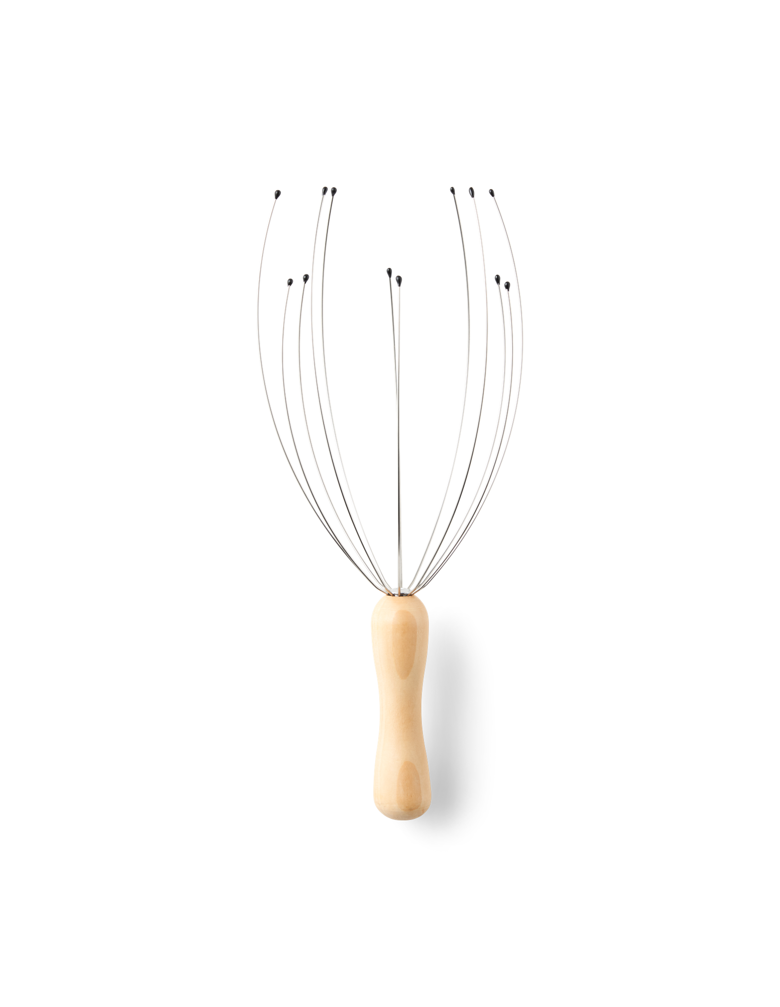 Hovedmassør | Metal/gummitræ. 25 cm.