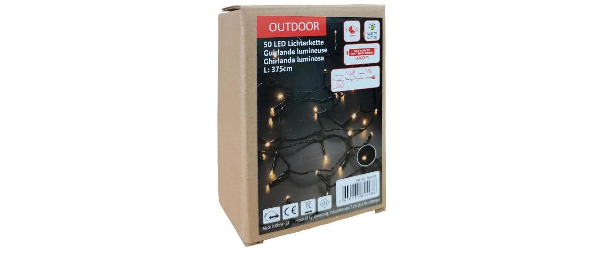 LED Outdoor Lichterkette, 3.75 mLED-Lichterkette
