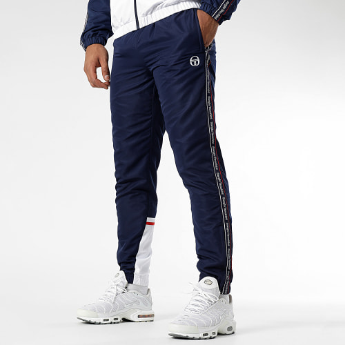 Ensemble De Survetement A Bandes Midday 40297 Bleu Marine Blanc