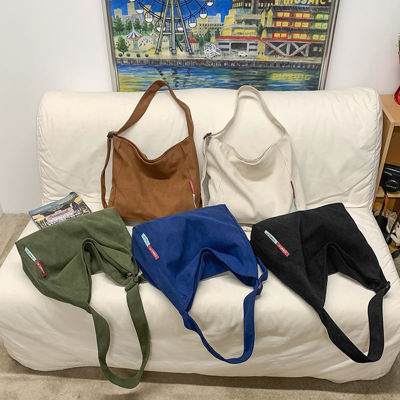 Hikuozy - Effen corduroy crossbodytas