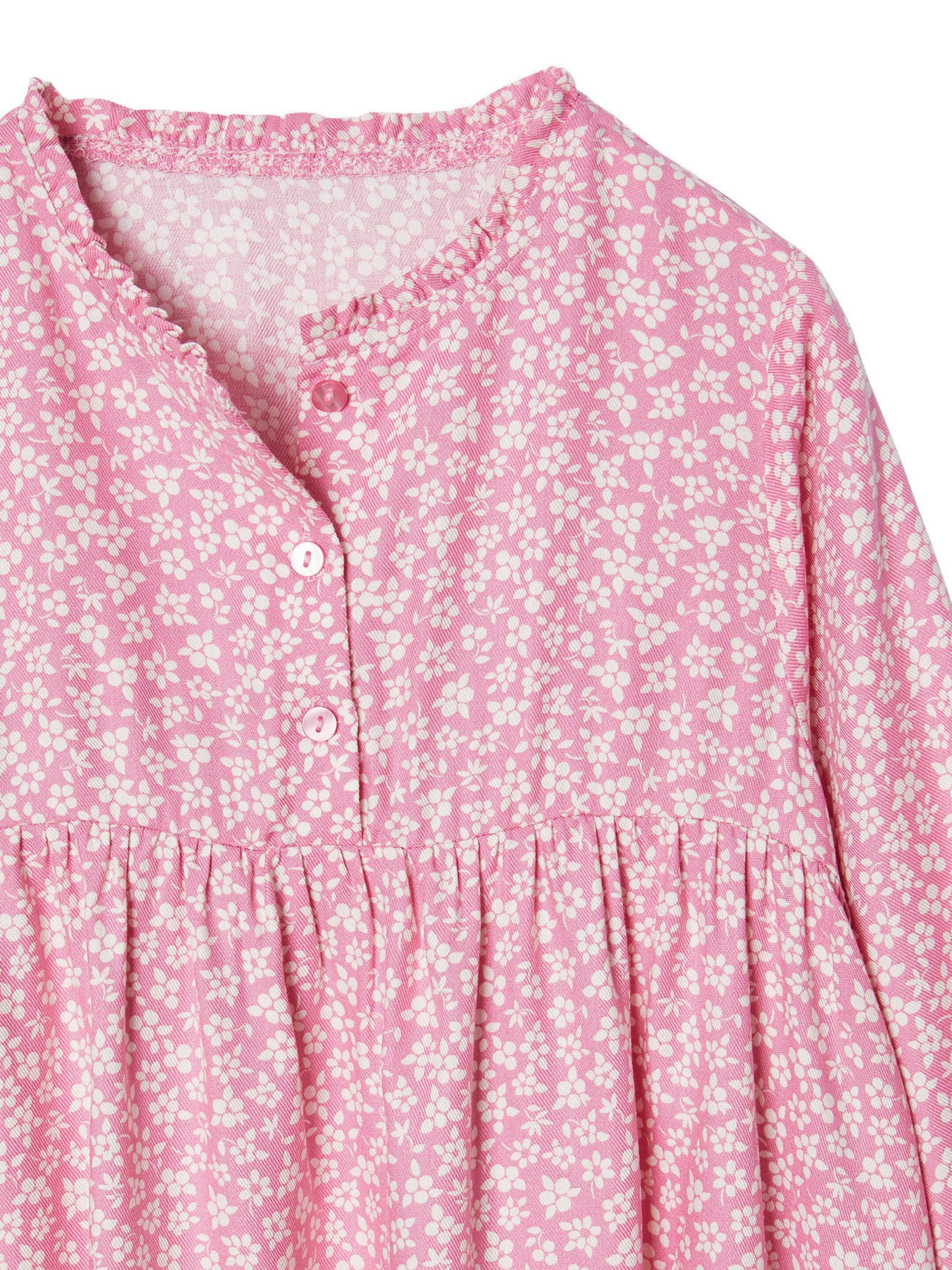 Vertbaudet Mädchen Kleid mit Knopfleiste vorn und Printmuster altrosa
