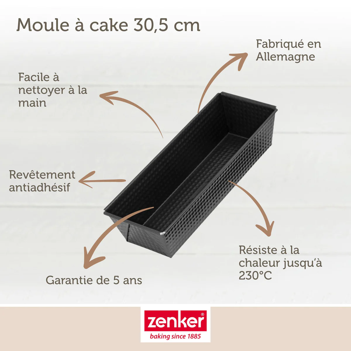 Set de moule à cakes 30,5 x 11,5 cm et moule à savarins 28 cm Zenker B