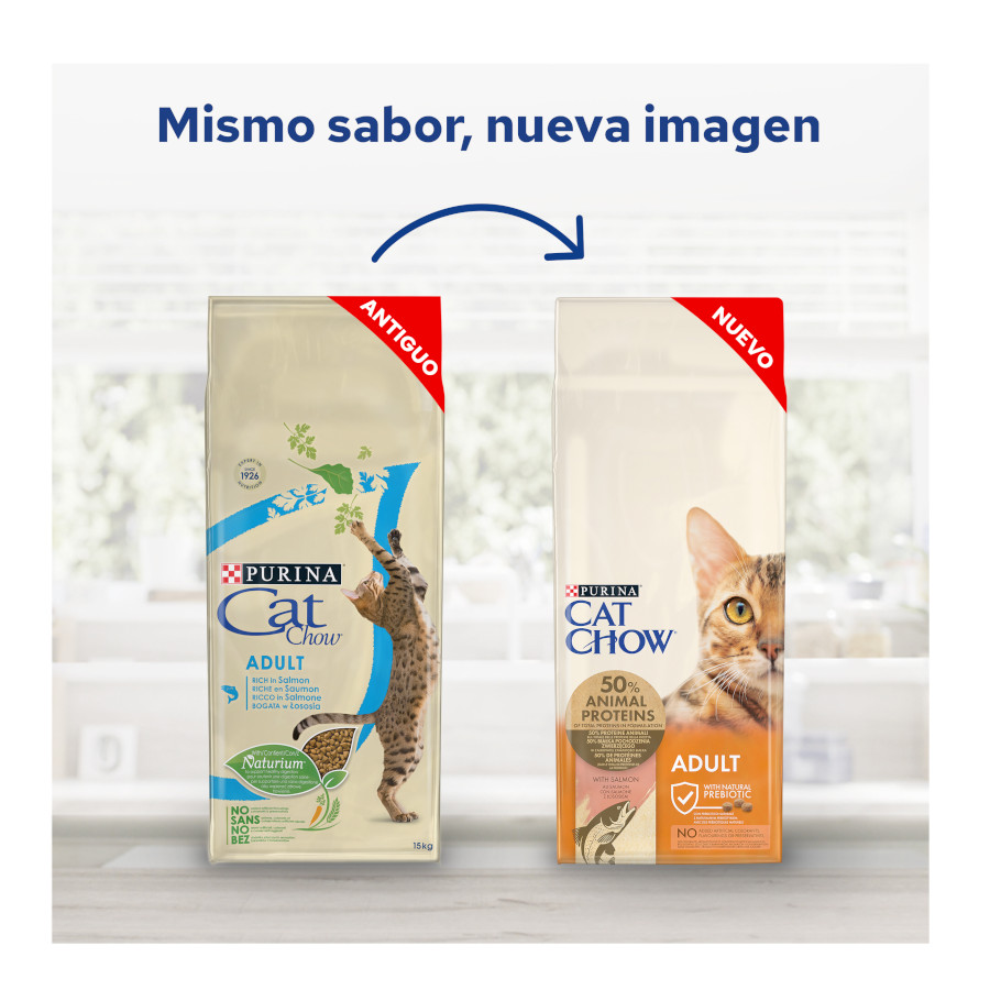 Ração para gatos adultos Cat Chow sabor salmão