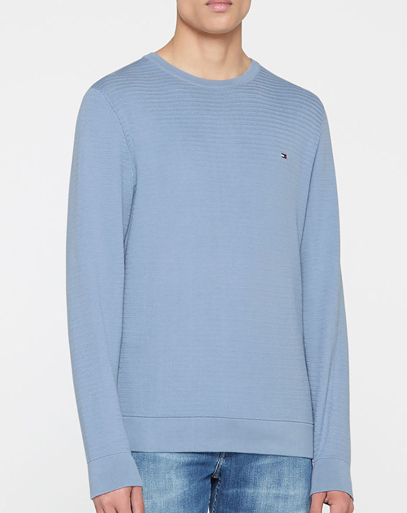 Tommy Hilfiger Pull zig zag structure bleu