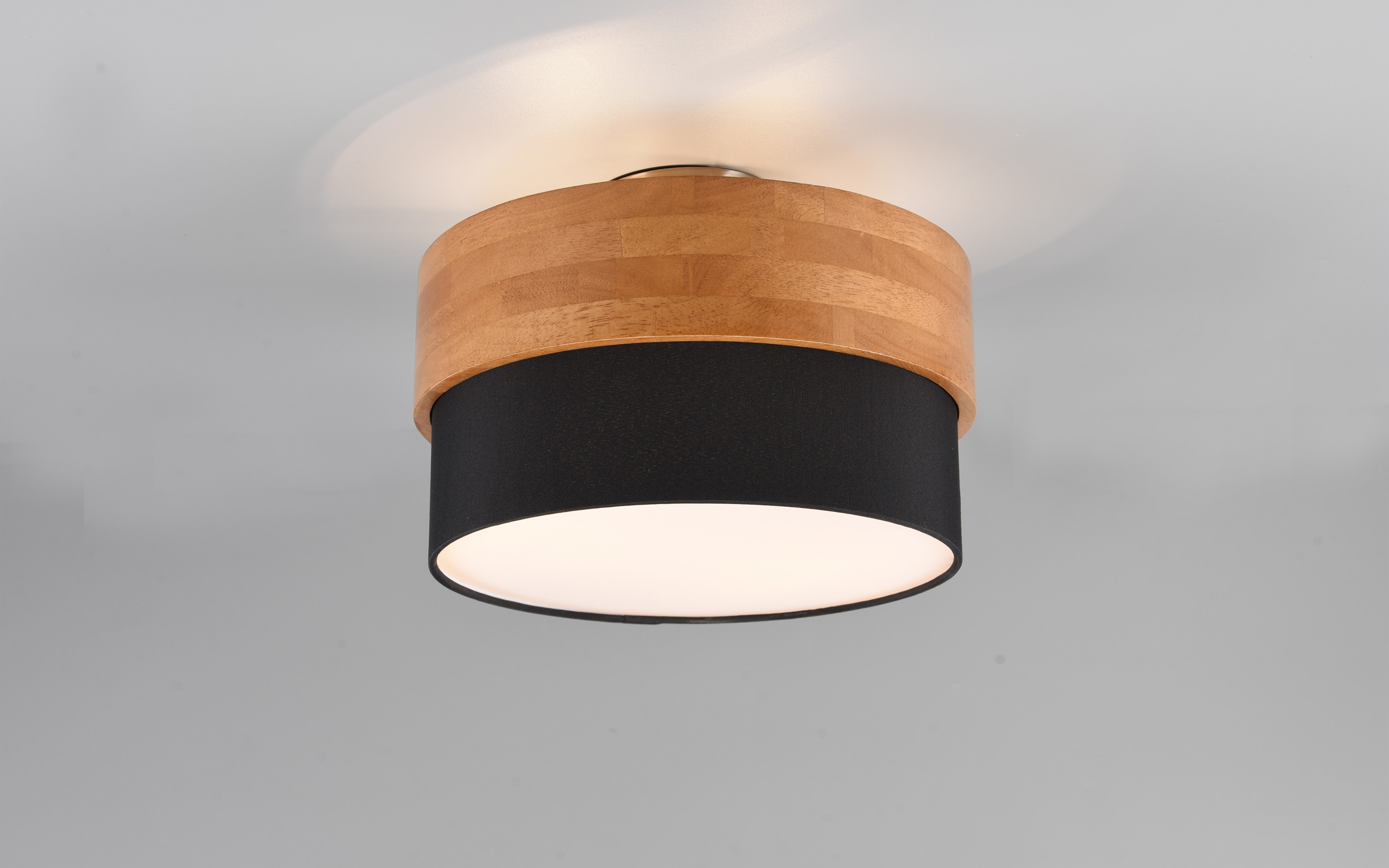 Deckenleuchte Seasons, holzfarbig/schwarz, 30 cm