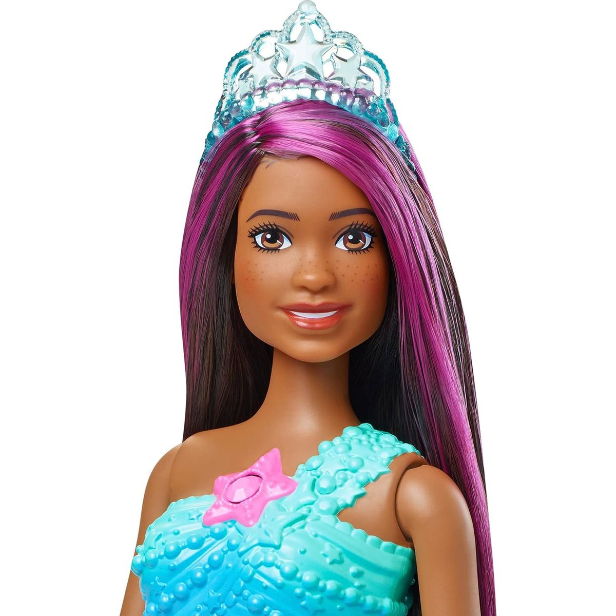 Mattel HDJ37 - Barbie - Dreamtopia - Brooklyn Zauberlicht Meerjungfrau, 30 cm