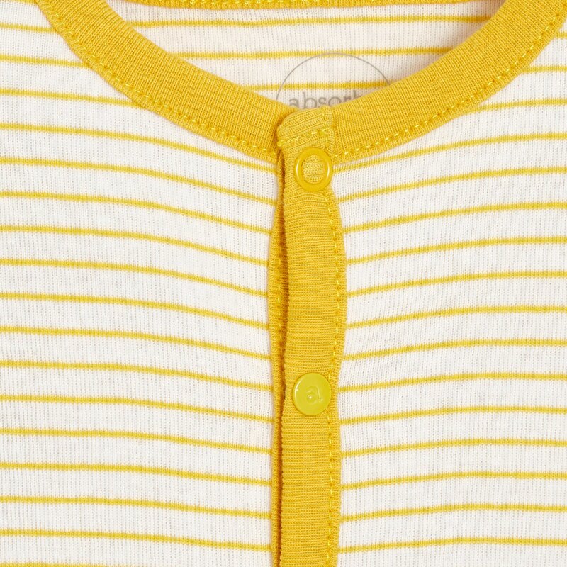 Combishort bébé garçon en coton bio jaune Absorba Jaune