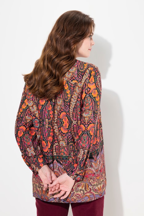 Hemdbluse, Mustermix, Hemdkragen, Langarm