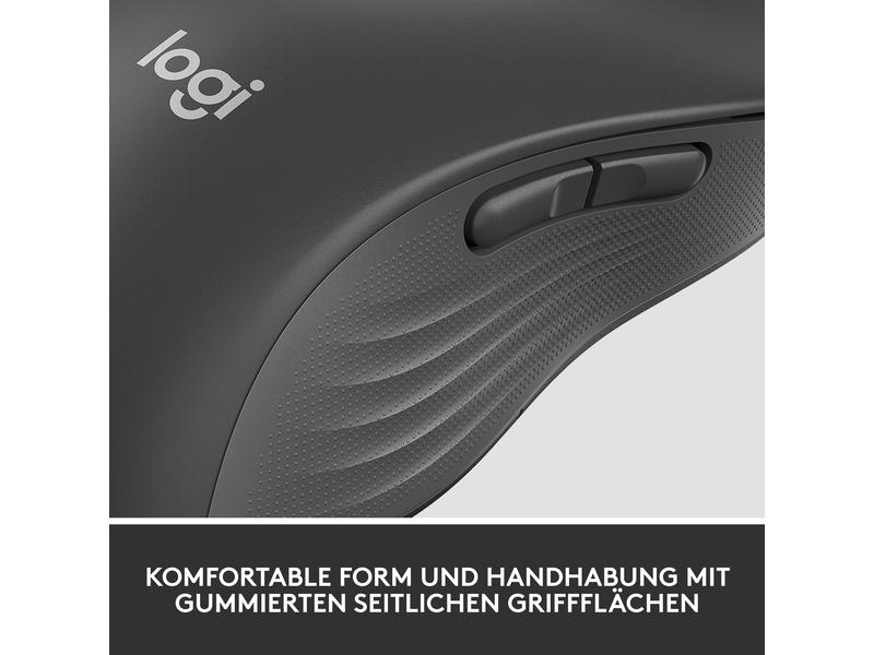 Logitech Maus Signature M650 L left Graphite Präzise Wireless-Maus mit «Logitech SilentTouch»-Technologie
