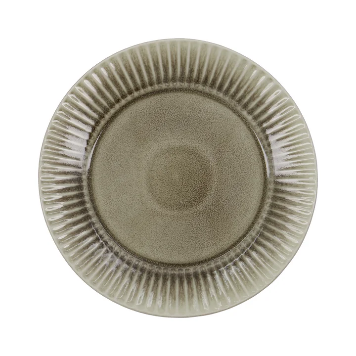 House Doctor - Pleat Teller, Ø 27 cm, grau / braun