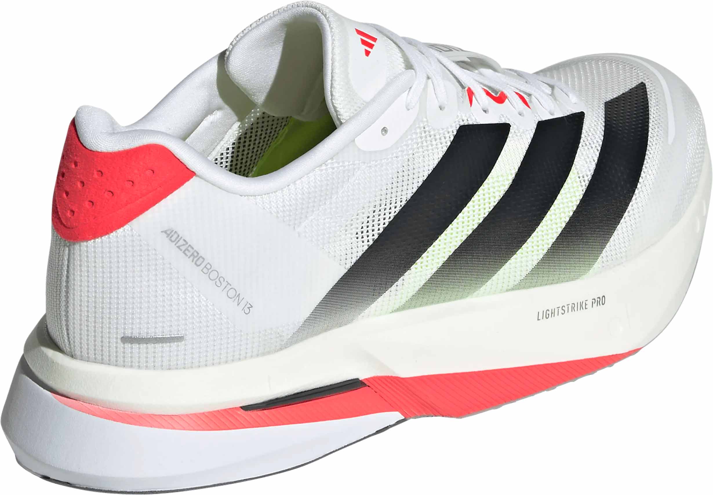 Adizero Boston 13 Herre Cloud White/Core Black/Lucid Red