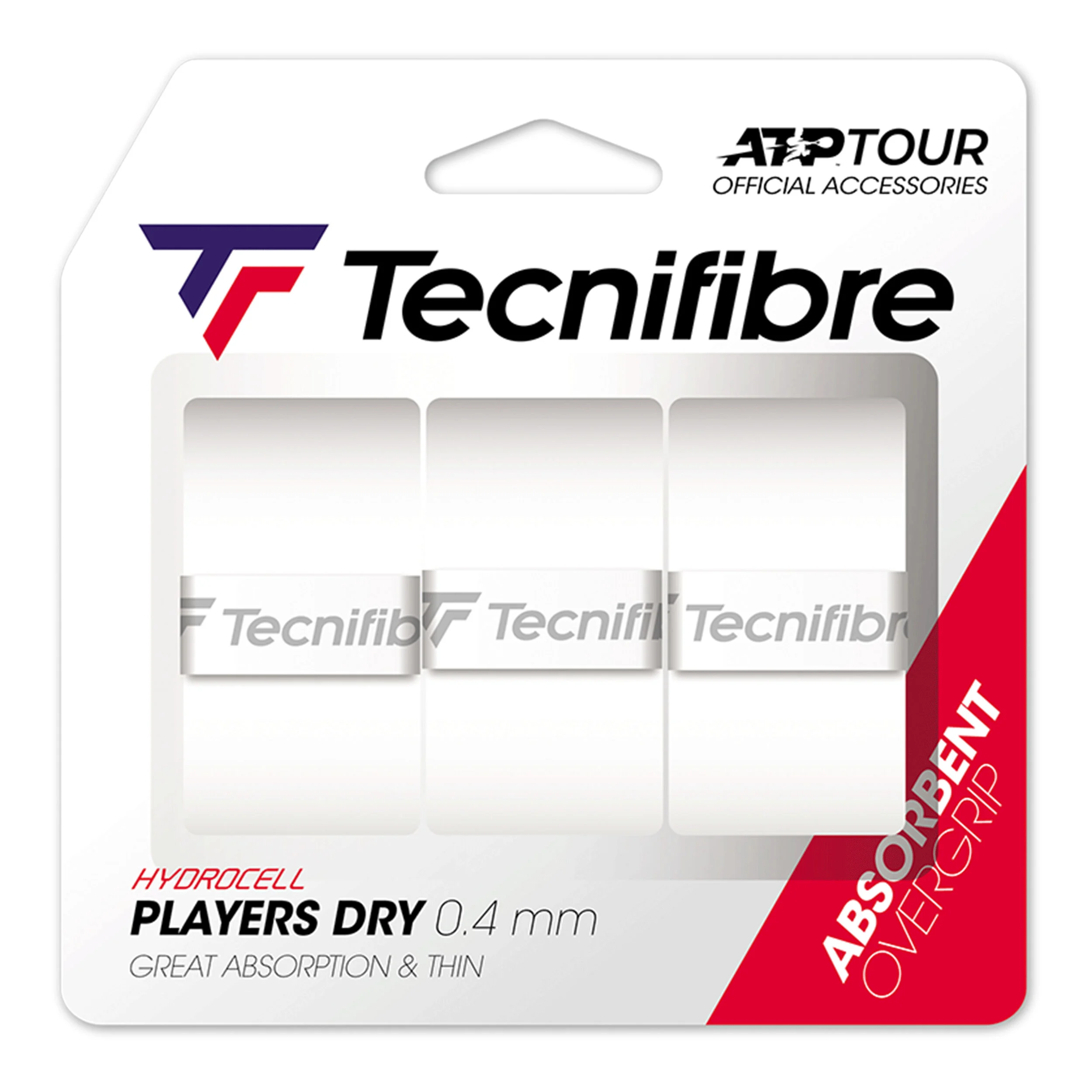 Tecnifibre Players Dry 3er Pack De 3 - Blanc