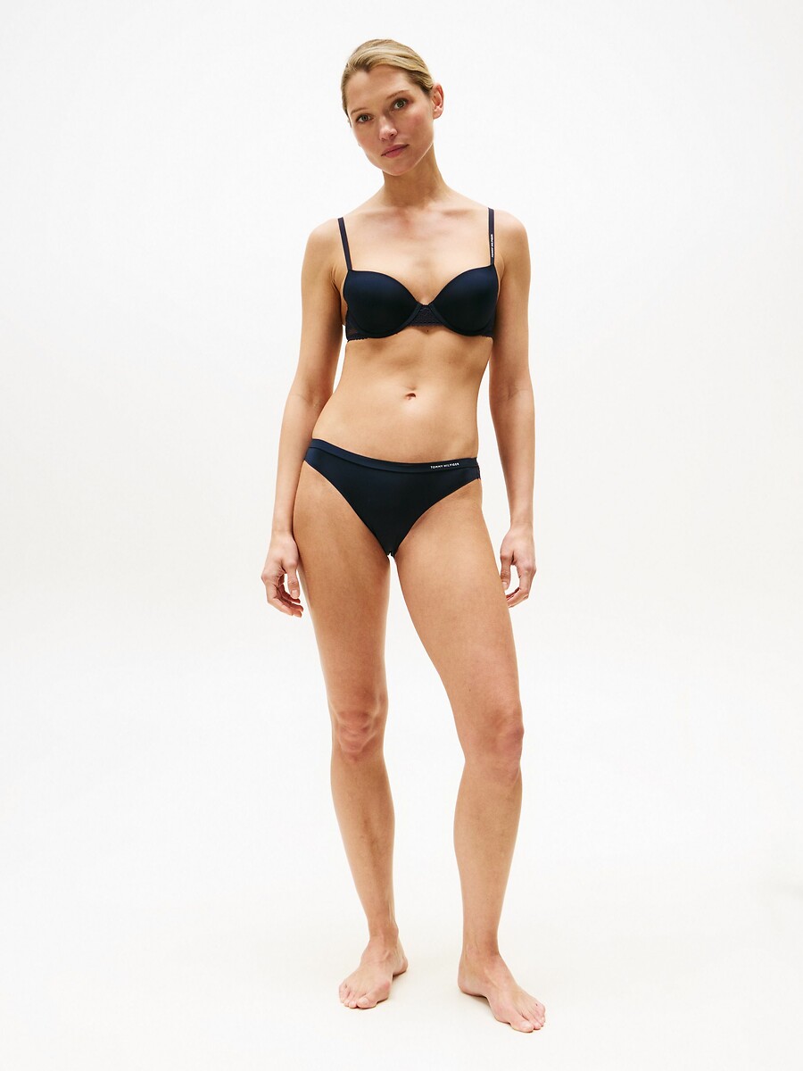 TOMMY HILFIGER<br>Cueca de renda com logo no cós
