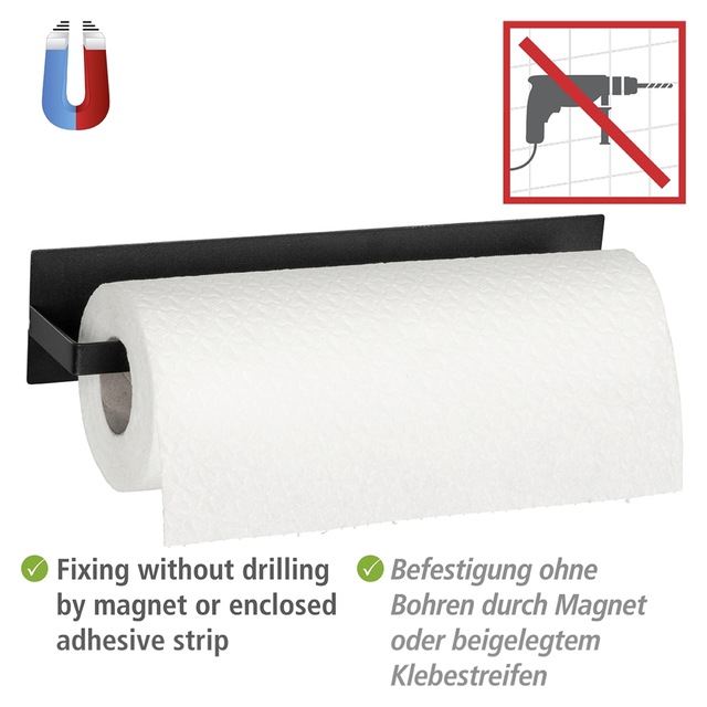 WENKO Wandrollenhalter »Modell Ima« Küchenrollenhalter, magnetisch, für gängige Küchenrollen, Marmor-Optik