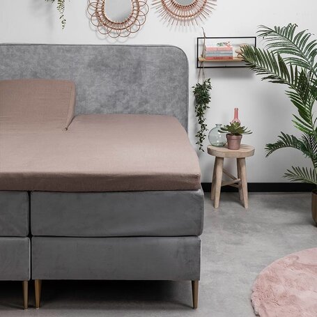 Hoeslaken Flanel - Splittopper - Taupe
