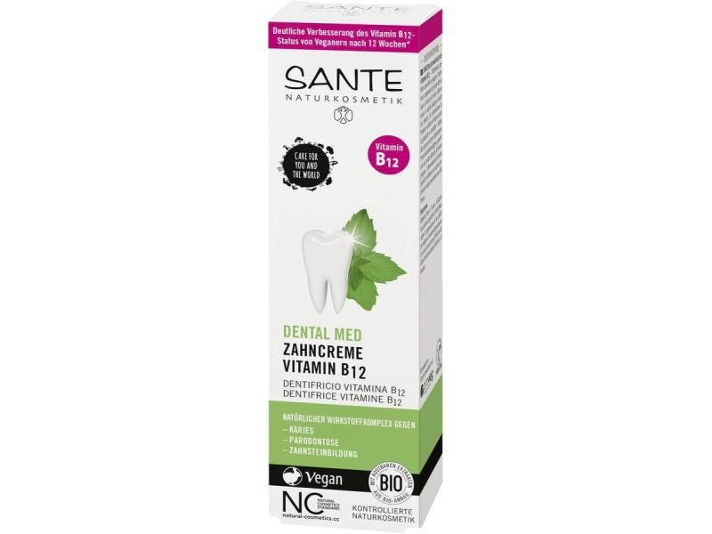 SANTE Zahncreme Vitamin B12 75 ml Natürliche Zahncreme pflegt und schützt Zähne und Zahnfleisch