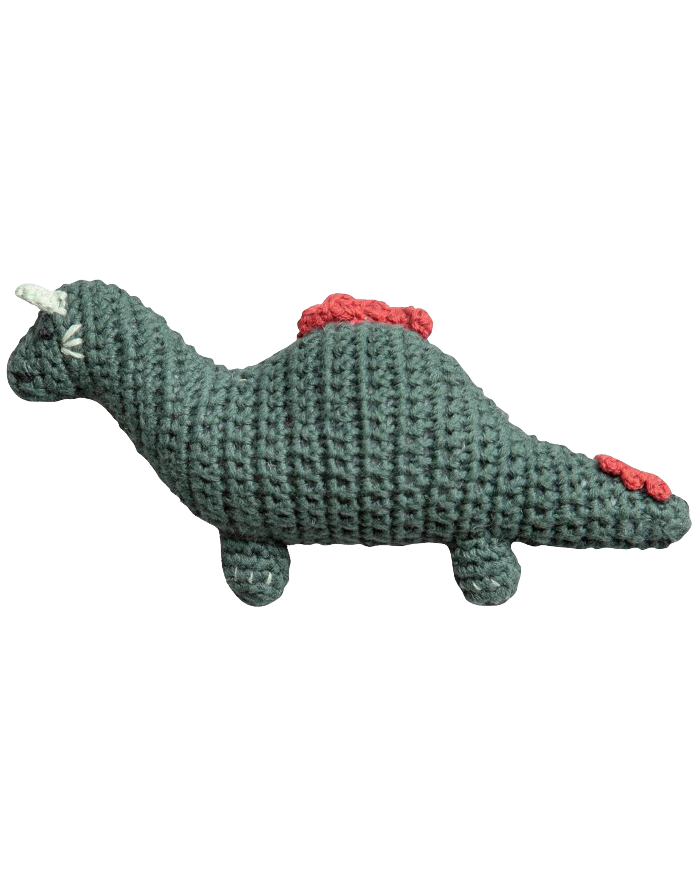 Häkel-Rassel DRACHE (10cm) in grün