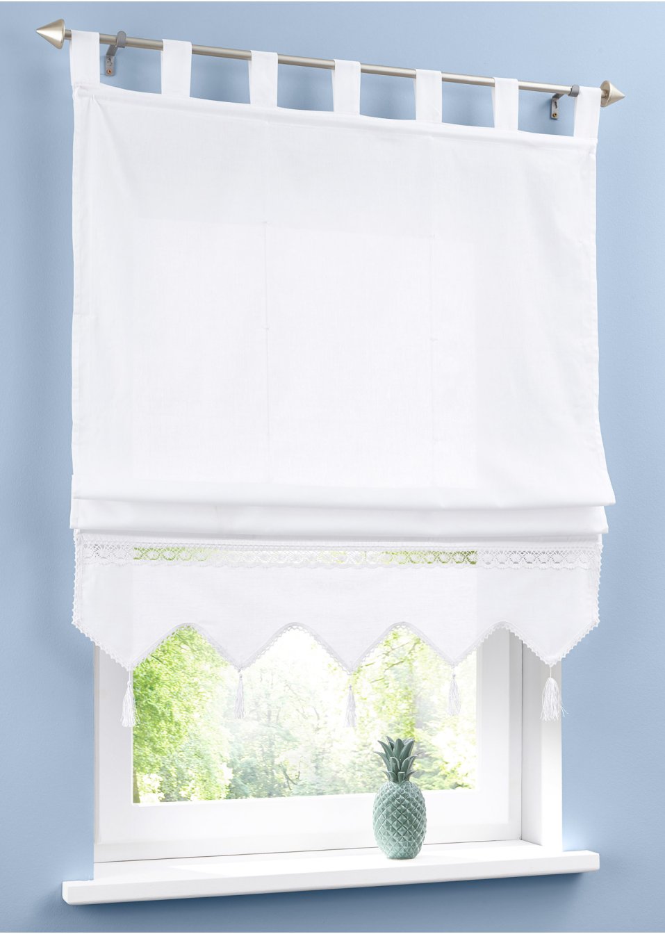 Store bateau avec bordure au crochet