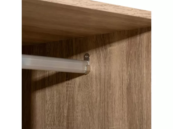 Dressing penderie avec 3 tiroirs en bois coloris naturel - Longueur 80 x Profondeur 48 x Hauteur 180 cm
