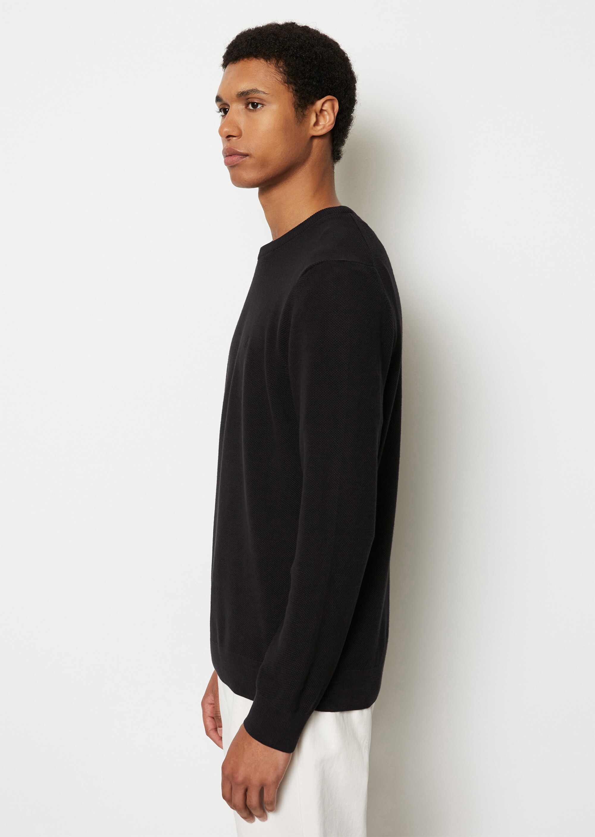 Pullover regular mit feiner Piqué-Struktur