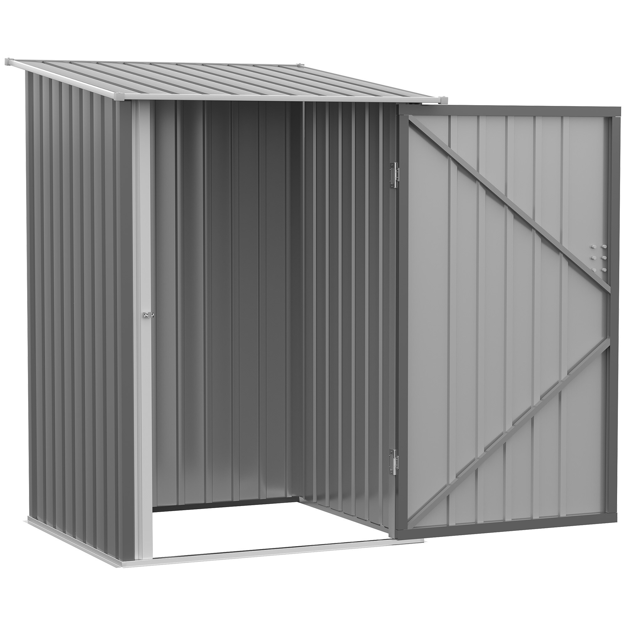 Outsunny Gerätehaus mit geneigtem Dach für leichteren Wasserabfluss braun 100B x 103T x 160H cm
