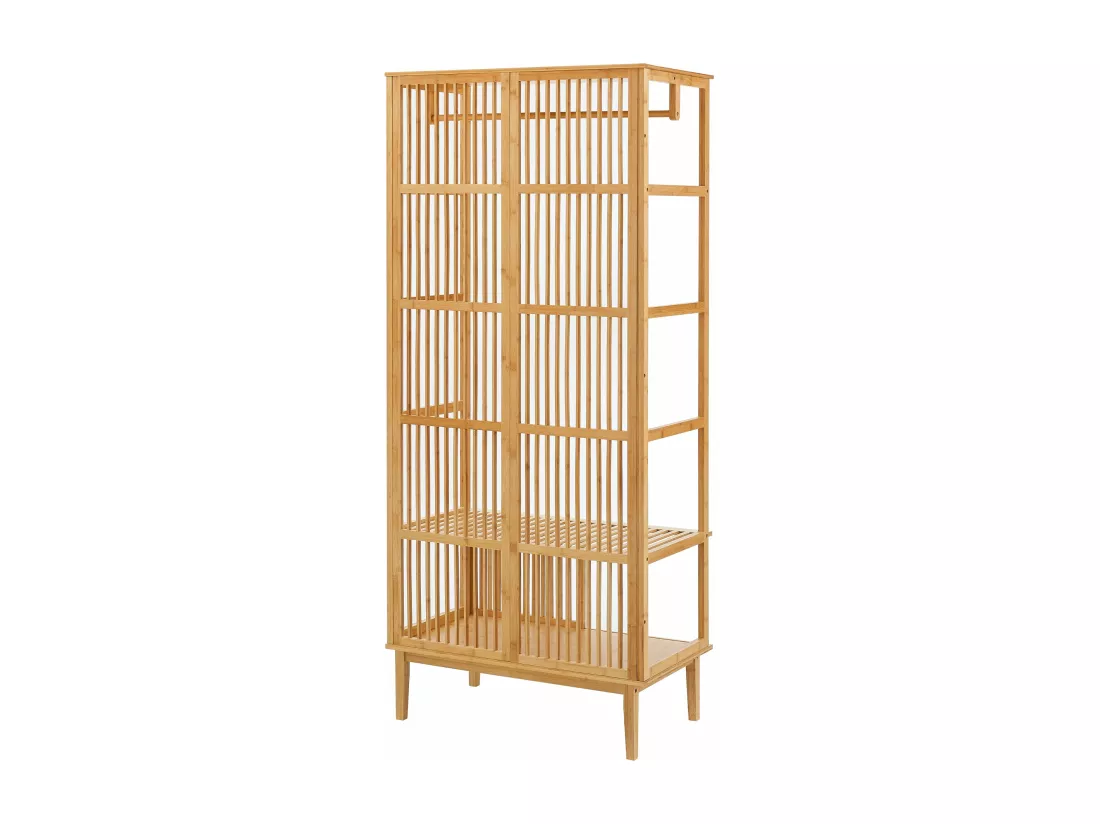 Portant à vêtements bambou bambou marron 80 x 45 x 185 cm 03_0008145