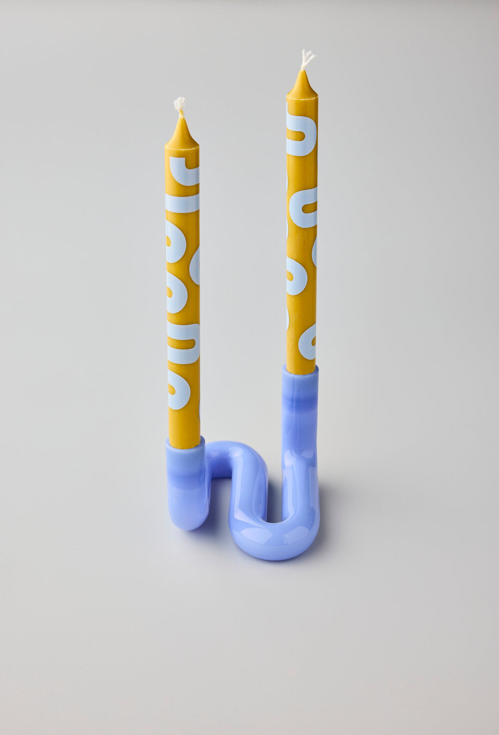 Studio About  Wave lysestage, Milk Blue - H10 cm.