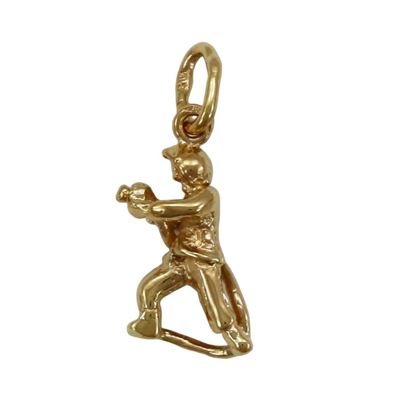 Pendentif pompier - Plaqué or