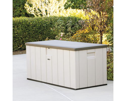 Opbergbox LIFETIME 568l 153 x 72 x 69 cm kunststof metaal lichtgrijs