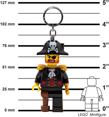 LEGO® Ikonisk Kaptein Brickbeard Nøkkelring med LED-lys