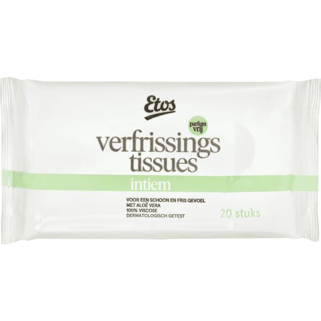 Etos Verfrissingtissues Intiem 20 stuks