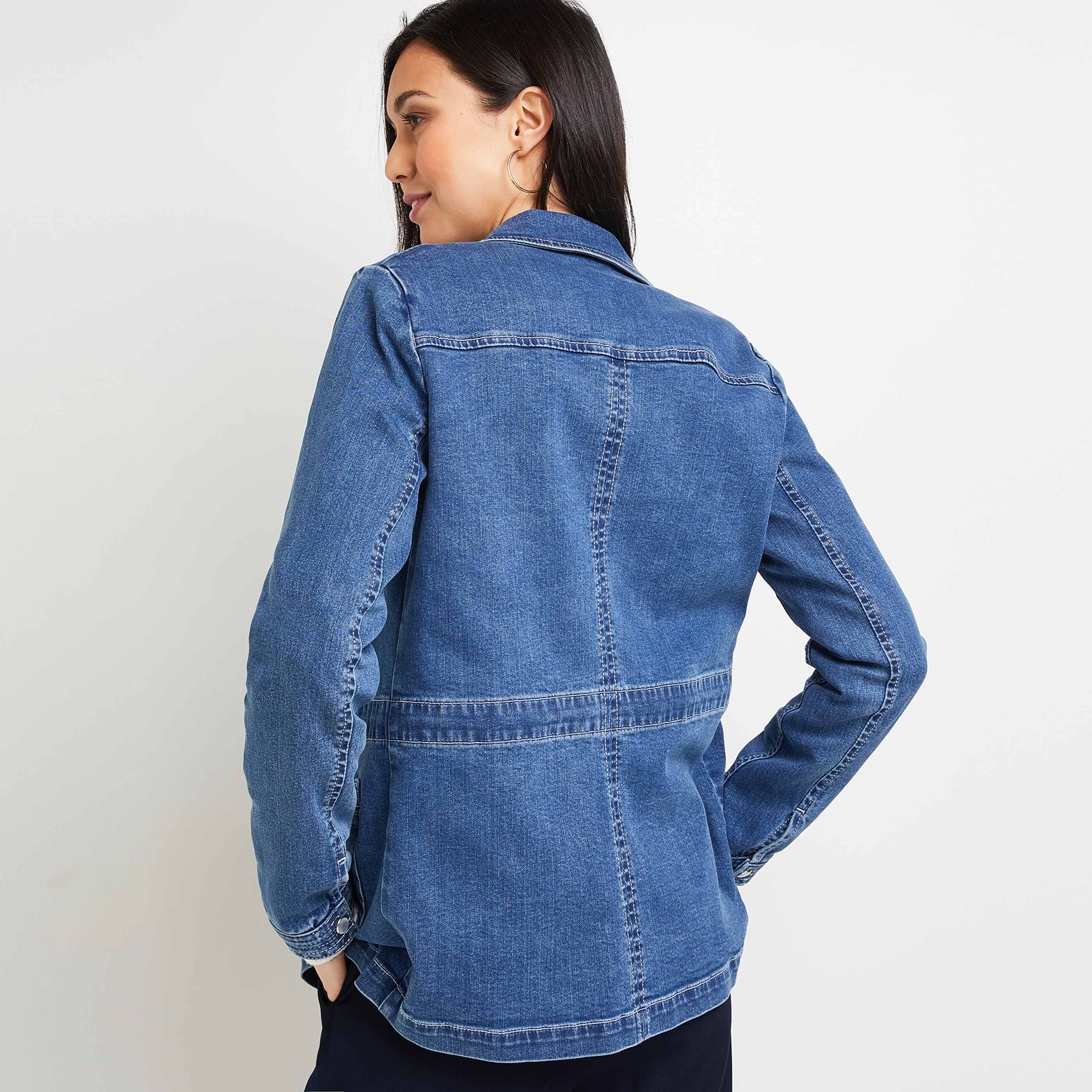Veste saharienne en jean - STONE