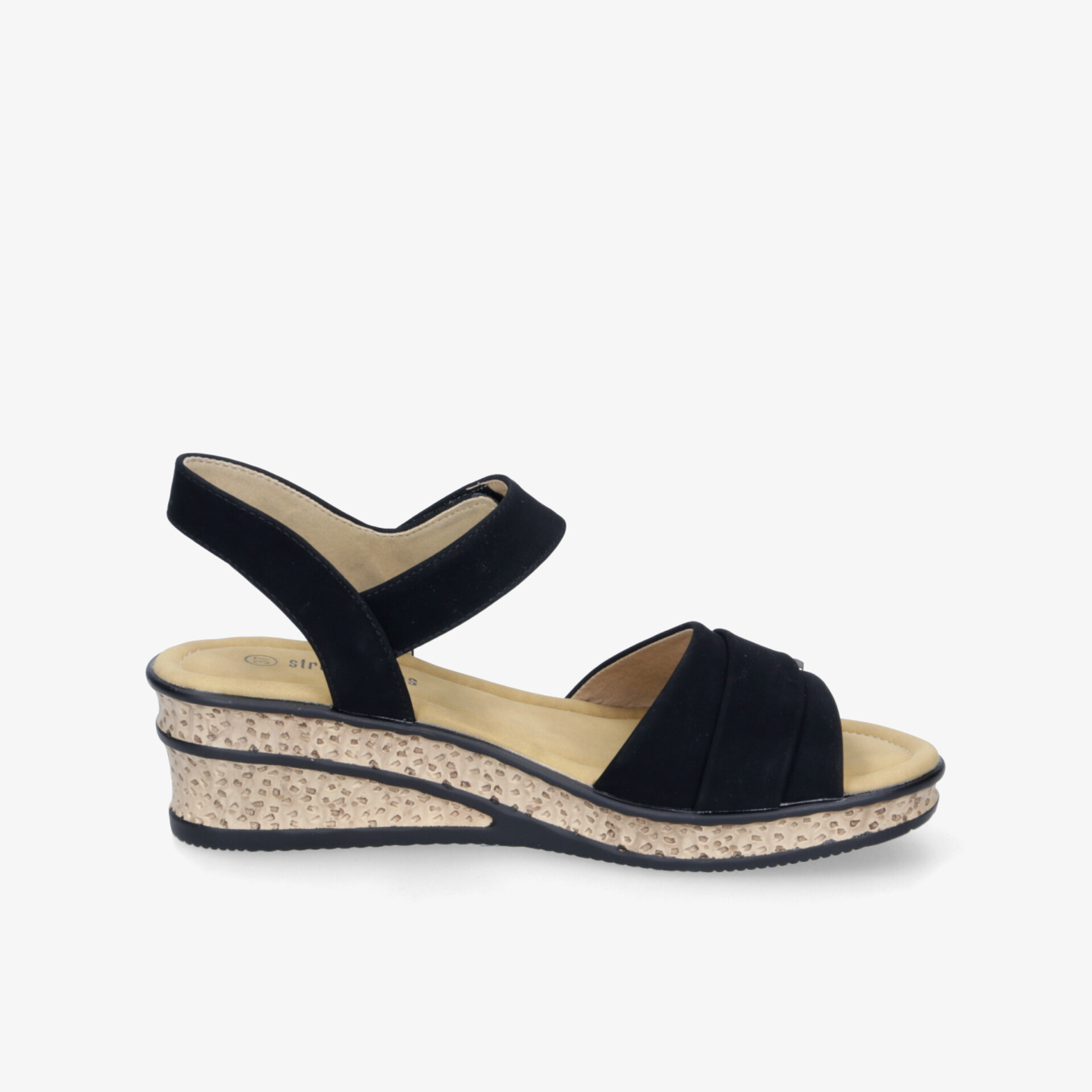 street shoes Damen Keilsandalen schwarz