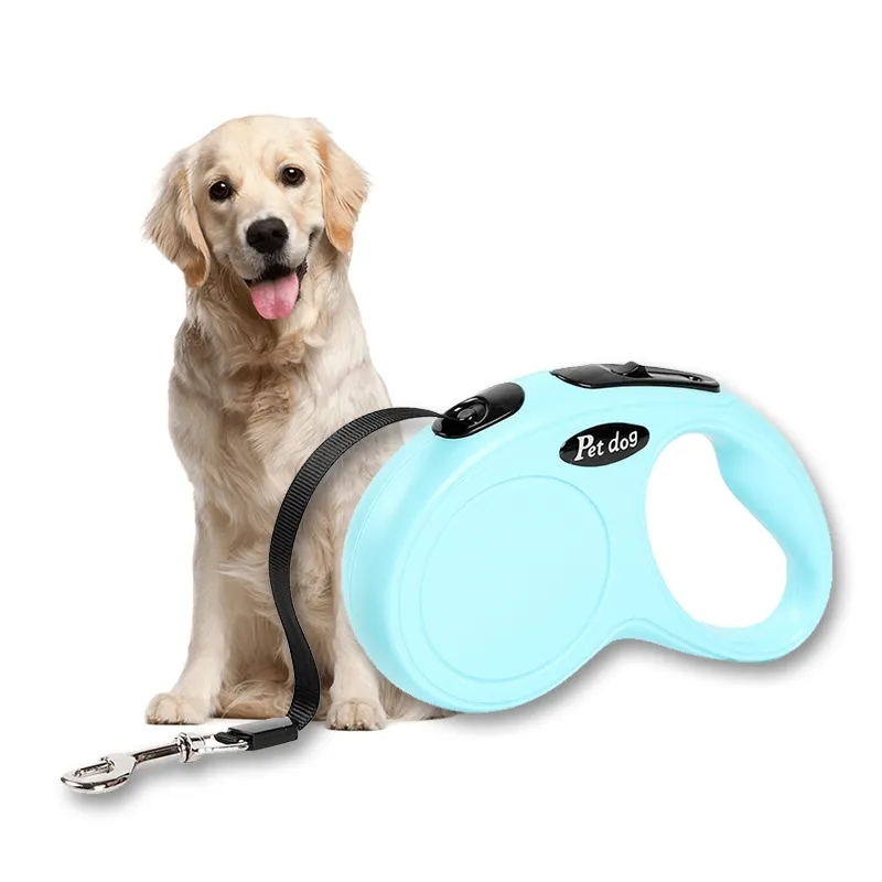 (5m) Einziehbare Hunde Leine Rollleine mit Stopper für Hunde bis 25 kg - Schwarz