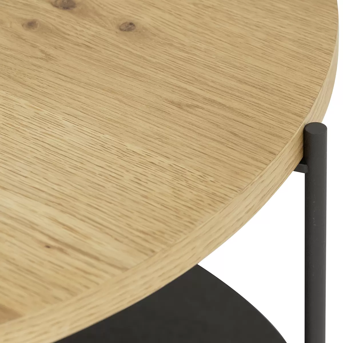 Salontisch Rondo 3 Eiche,schwarz