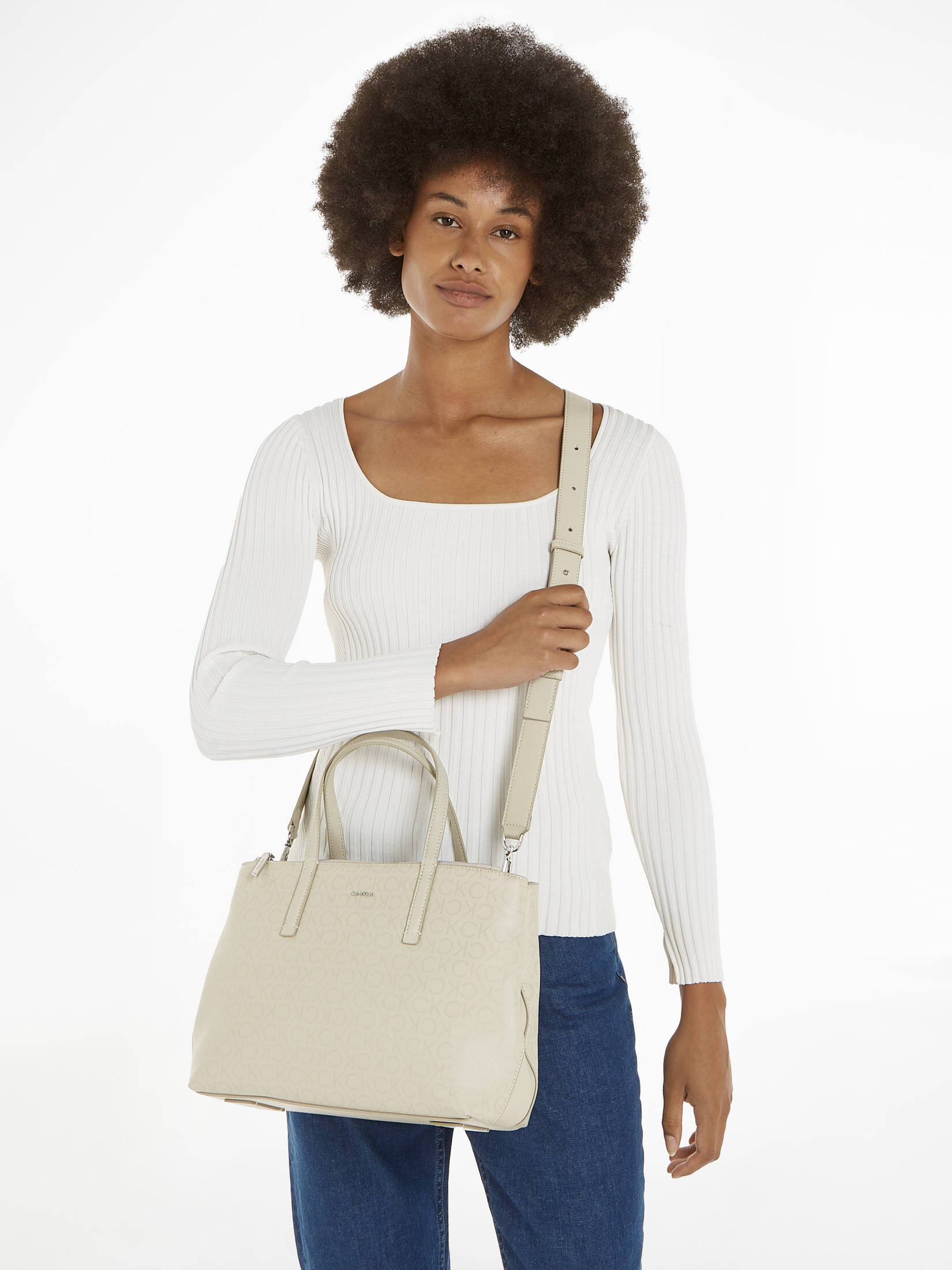 CALVIN KLEIN| Damen Handtasche MUST TOTE MD-EPI MONO