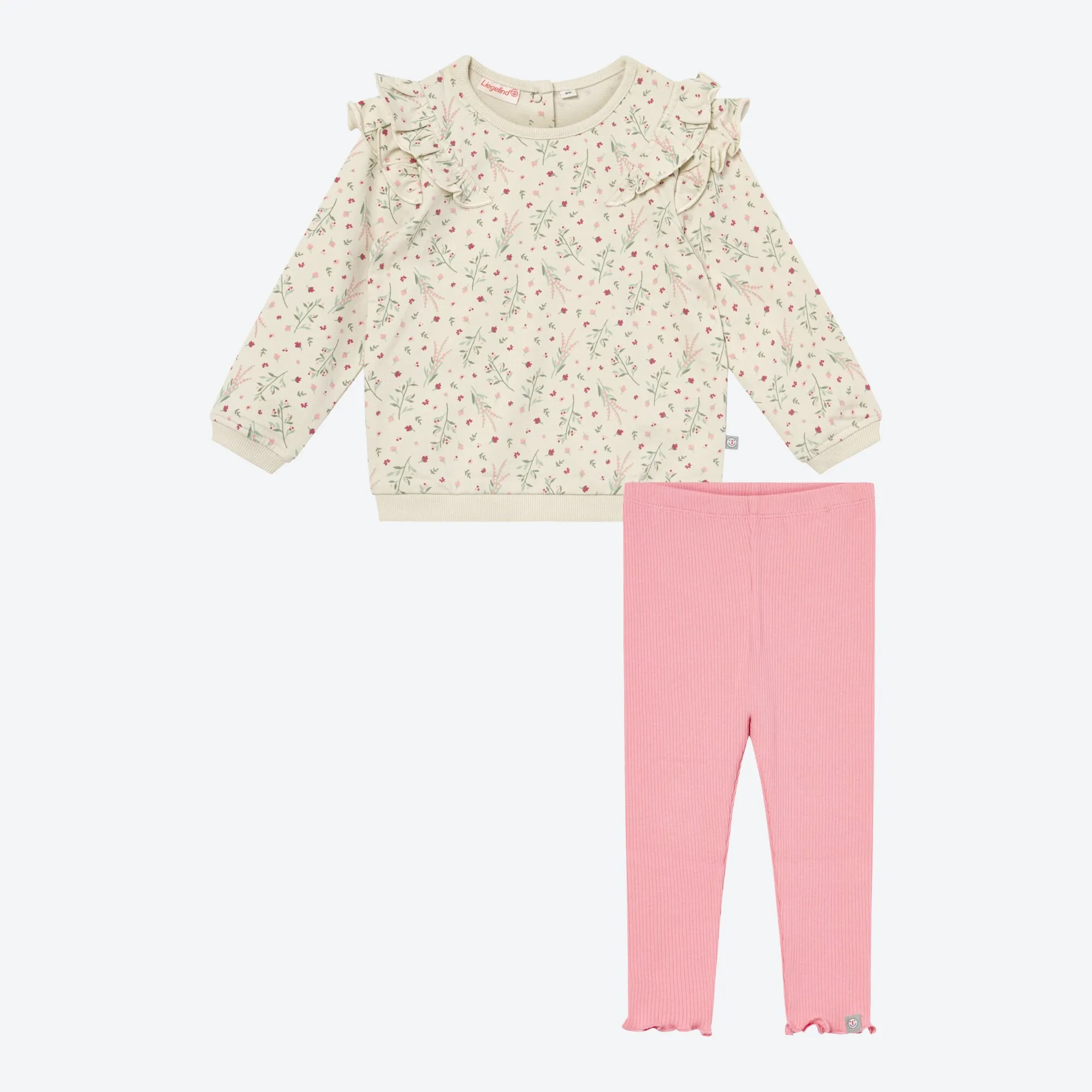 Baby-Mädchen-Set mit Rüschen, 2-teilig