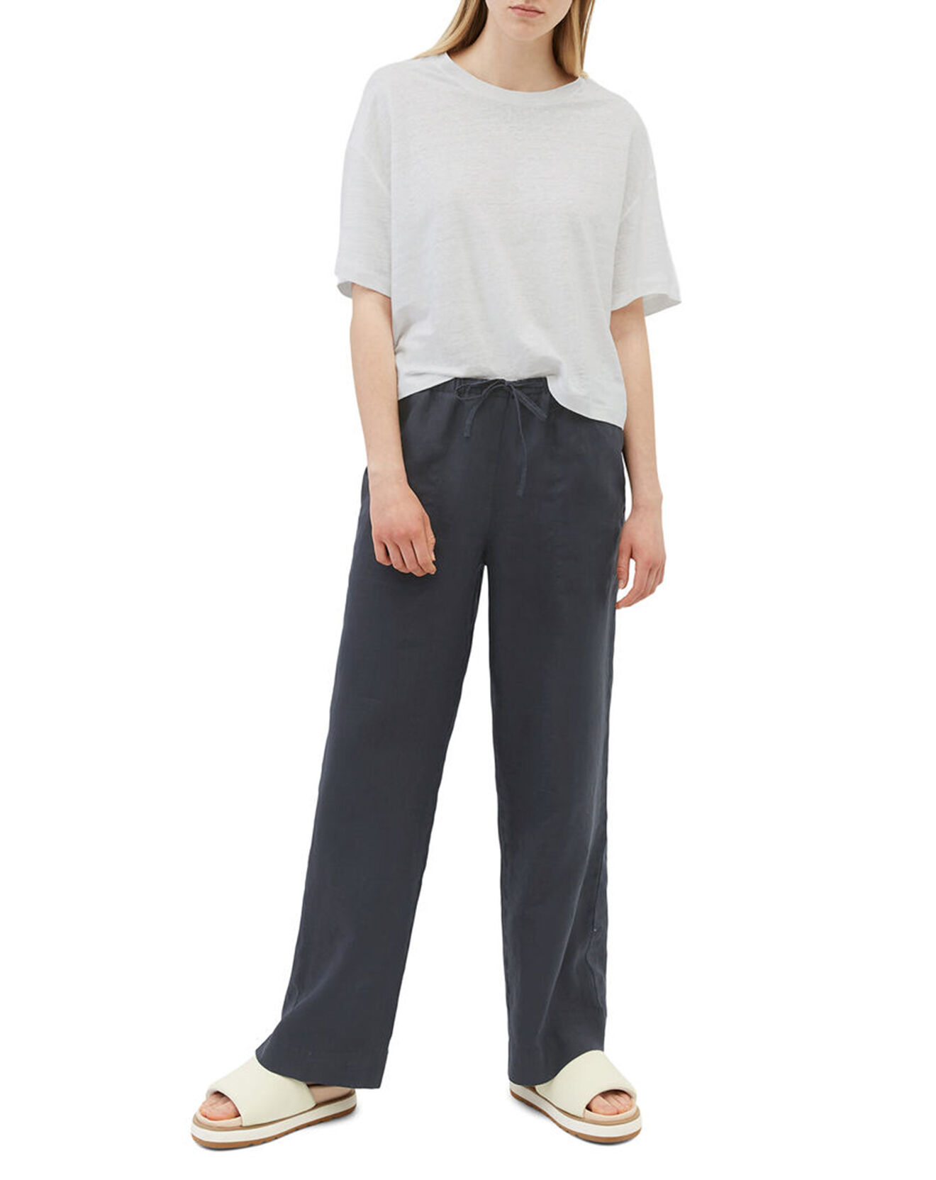 Marc O'Polo T-Shirt 100% Lin Oversized blanc