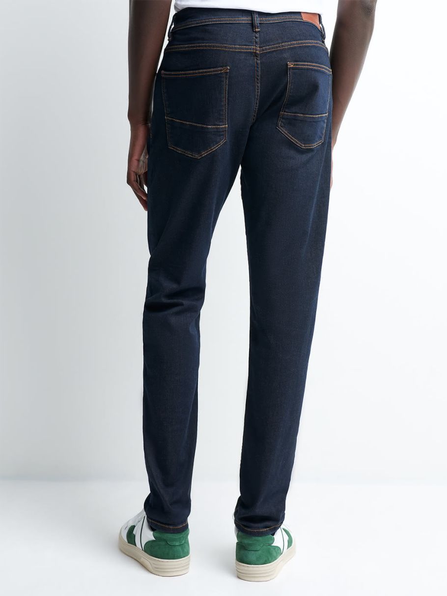 Jean slim en coton élasthane brut