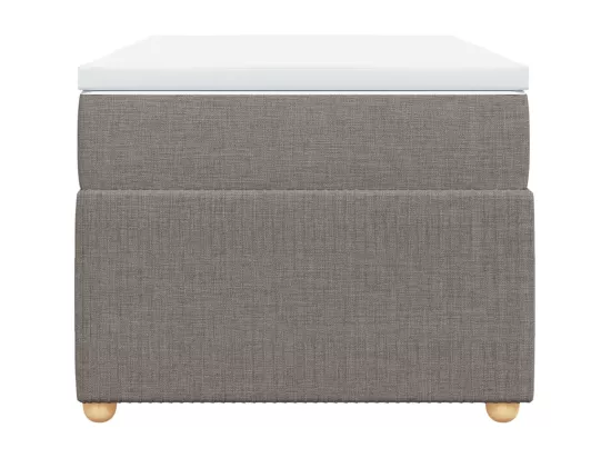 Sommier à lattes de lit avec matelas Taupe 90x190 cm Tissu