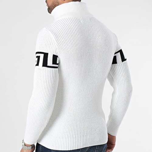 Pull Col Amplified Blanc